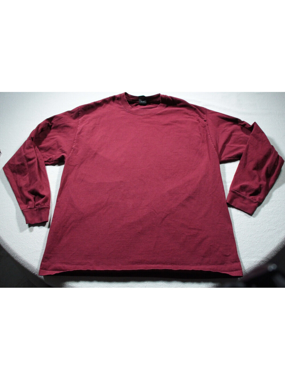 Hanes Beefy-T Long Sleeve T-Shirt XL Burgundy Marron Solid Blank Shirt